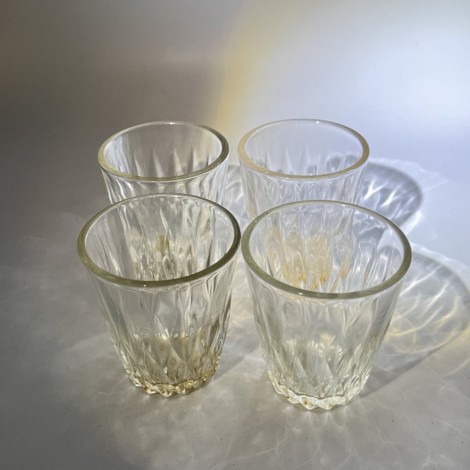 Набор из 4 стопок, стекло, СССР, 1970-1990 гг.
