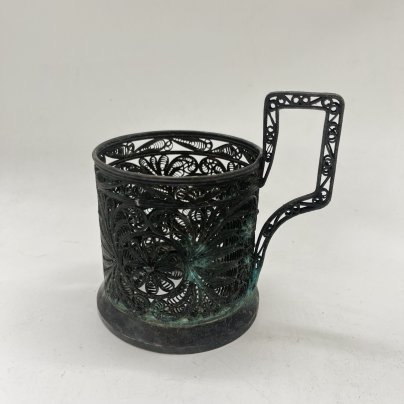Подстаканник в технике ажурная скань