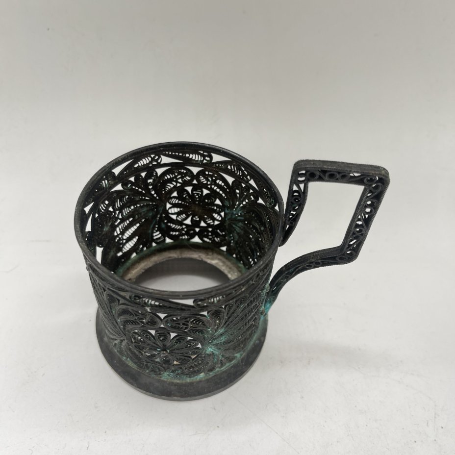 Подстаканник в технике ажурная скань