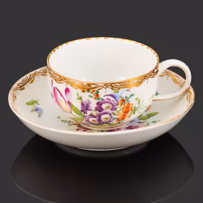 Пара чайная "Мейсенский букет", Meissen (Мейсенский фарфор)
