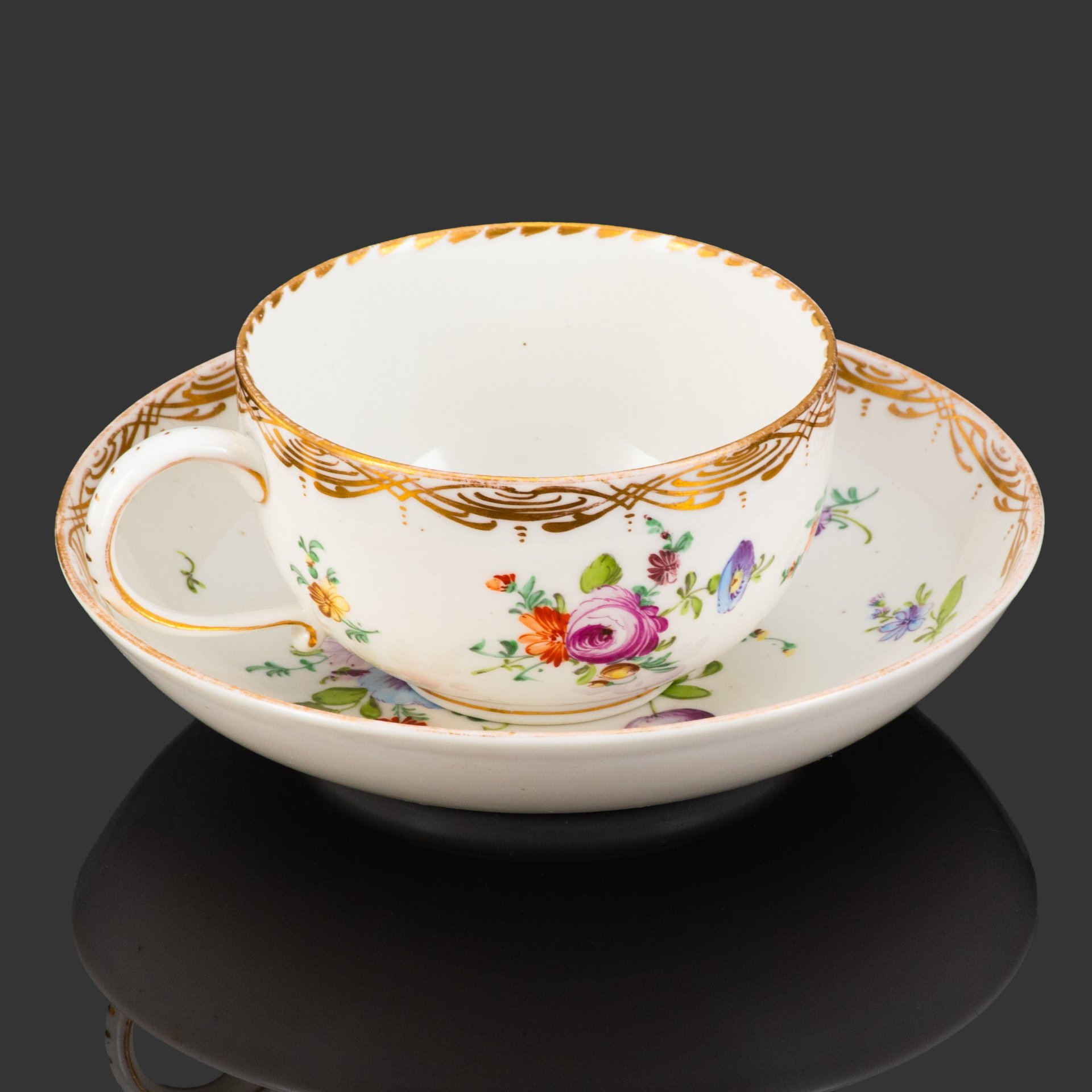Пара чайная "Мейсенский букет", Meissen (Мейсенский фарфор)