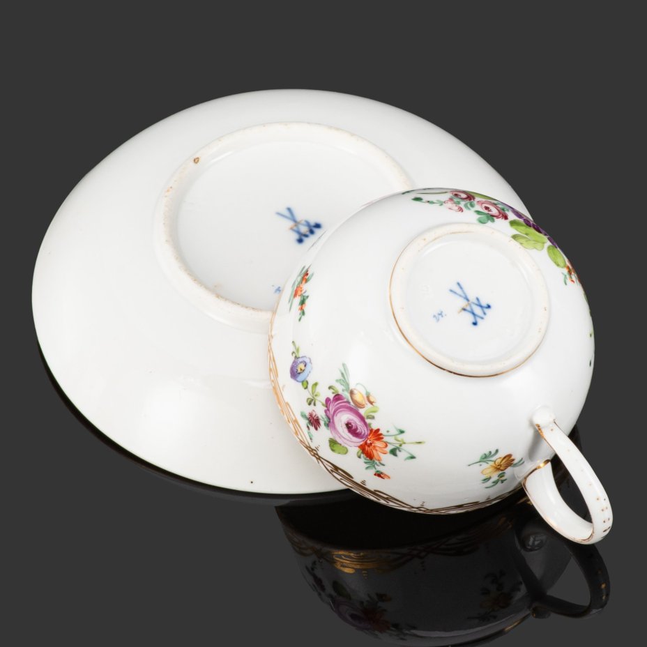 Пара чайная "Мейсенский букет", Meissen (Мейсенский фарфор)