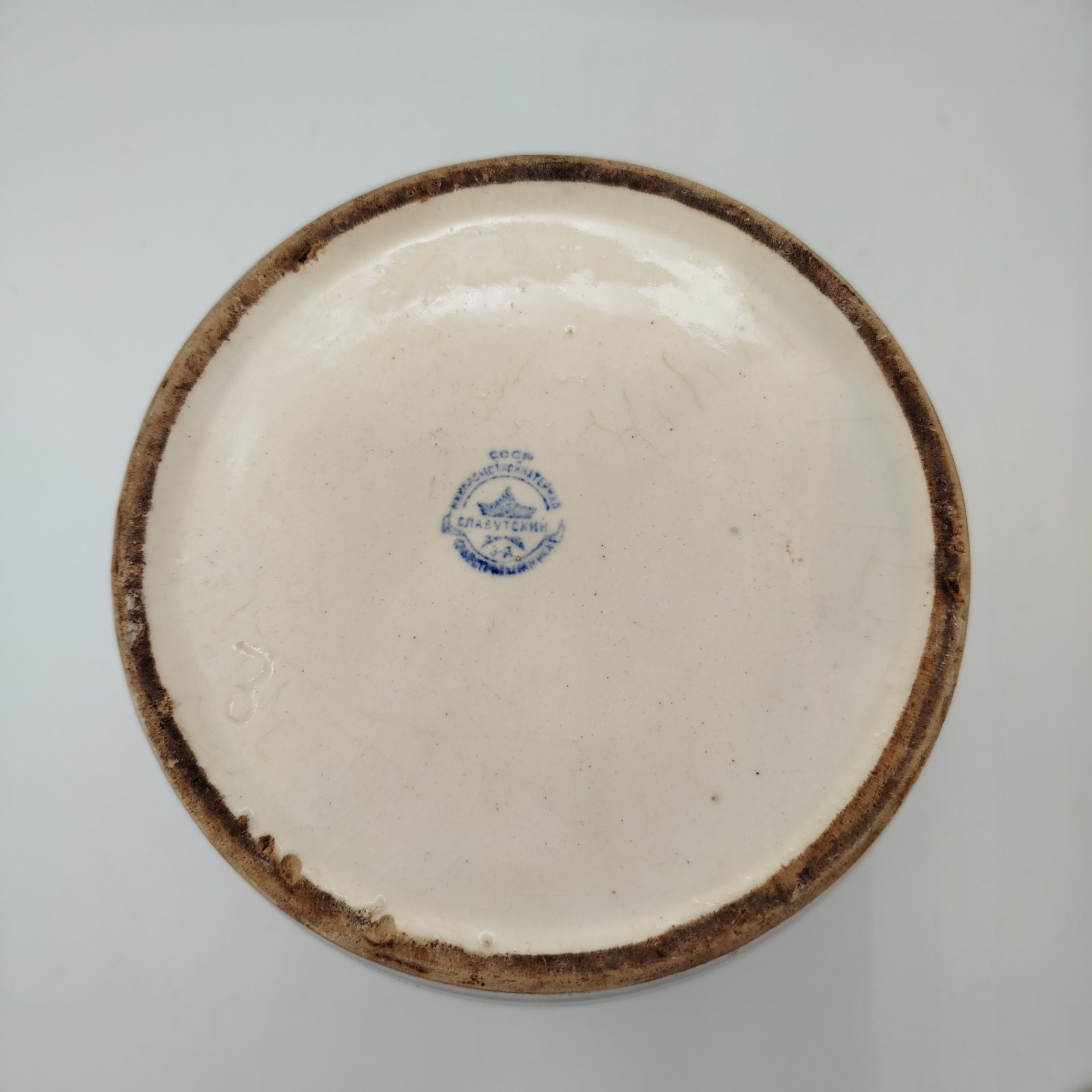 Бочонок с крышкой (для хранения сыпучих продуктов), Славутский фаянсовый завод