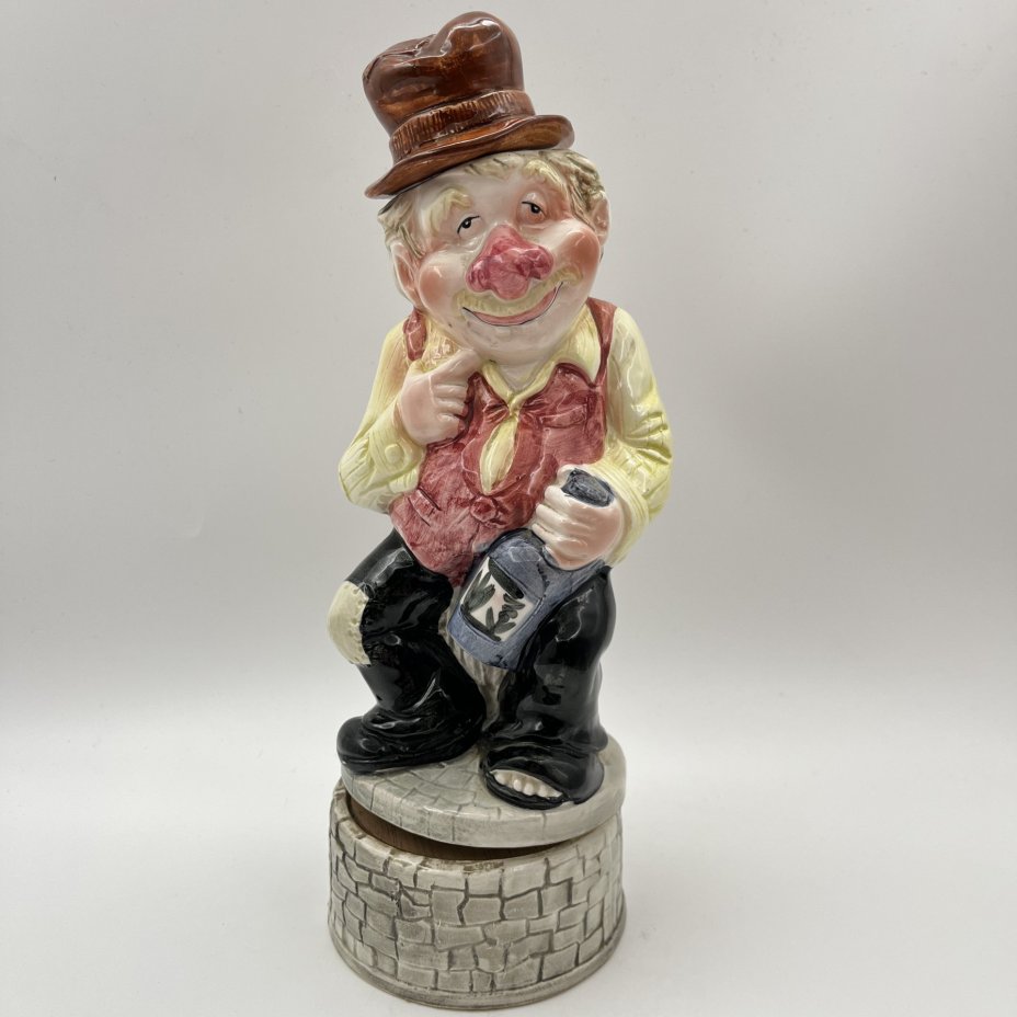 Штоф музыкальный "Гуляка", фаянс, роспись, металл, Западная Европа, 1970-2000 гг.