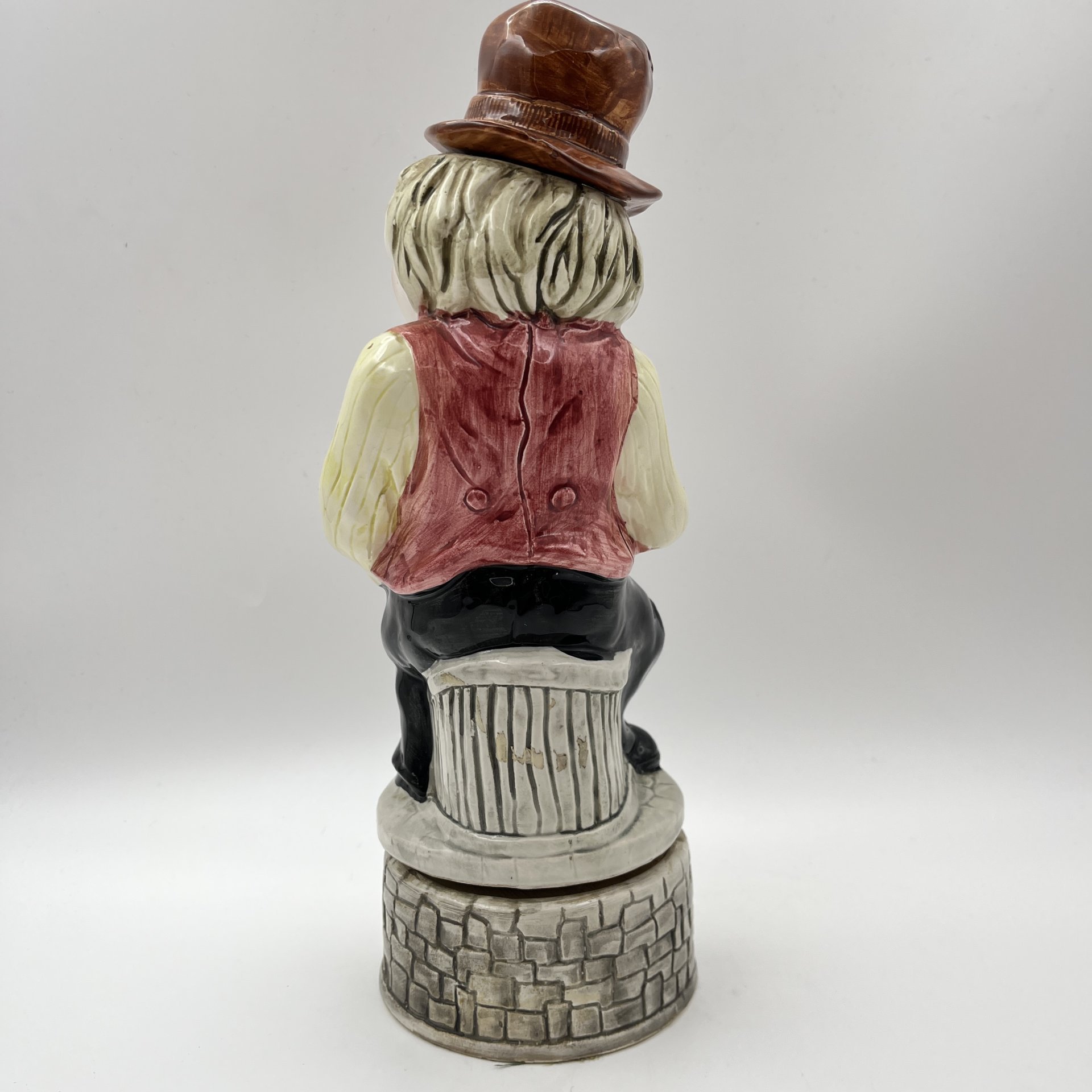 Штоф музыкальный "Гуляка", фаянс, роспись, металл, Западная Европа, 1970-2000 гг.