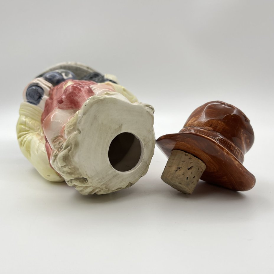 Штоф музыкальный "Гуляка", фаянс, роспись, металл, Западная Европа, 1970-2000 гг.