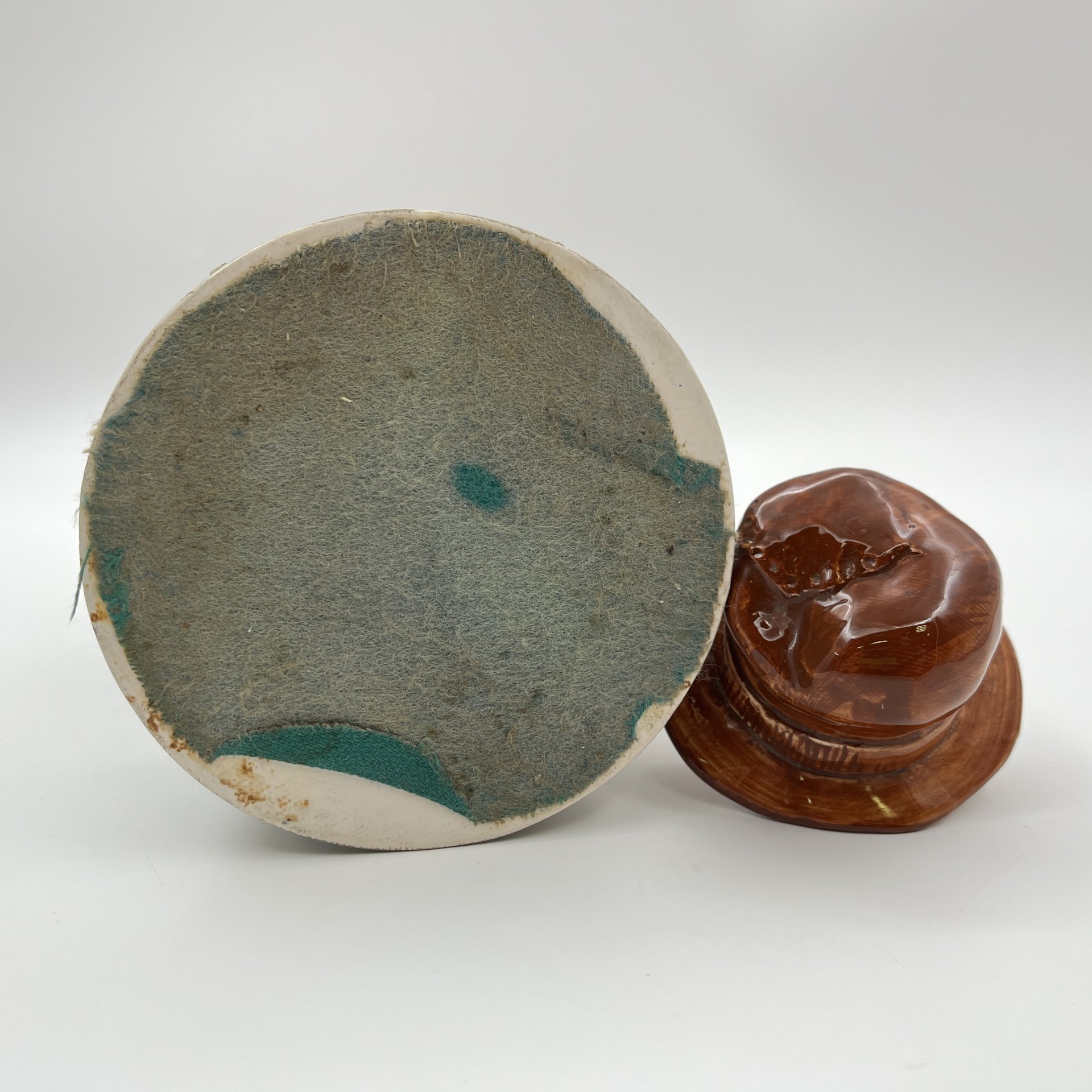 Штоф музыкальный "Гуляка", фаянс, роспись, металл, Западная Европа, 1970-2000 гг.