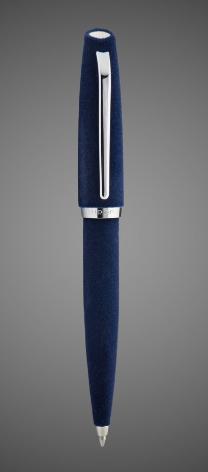 Шариковая ручка Aurora Style Velvet blue CT, Материал ткани: бархат, велюр, хром