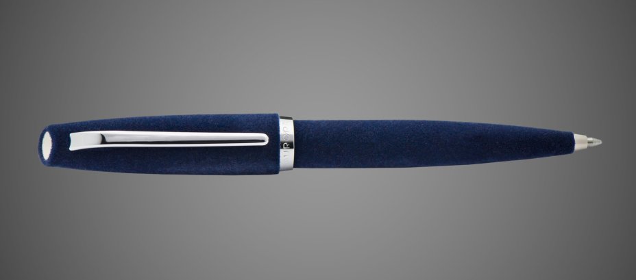 Шариковая ручка Aurora Style Velvet blue CT, Материал ткани: бархат, велюр, хром