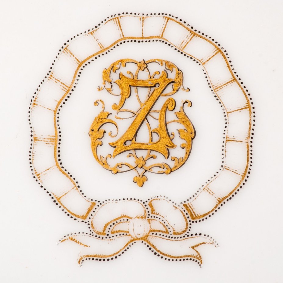 Блюдо (селедочница) с монограммой "Z", Limoges (Лимож)