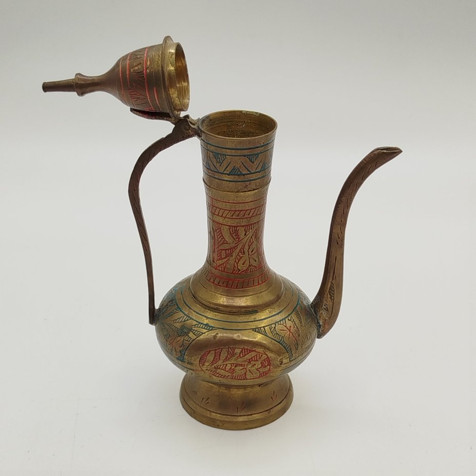 Кумган (кувшин) в восточном стиле (миниатюрный), украшенный растительным декором, "Ramnath"