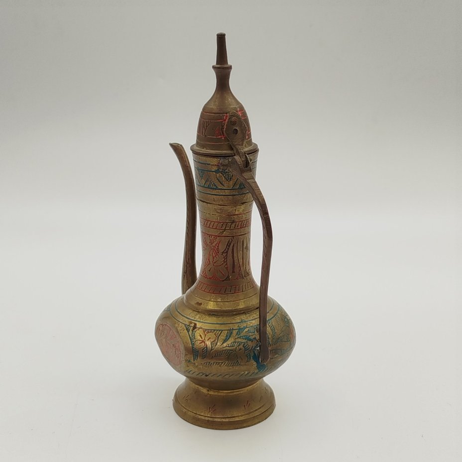 Кумган (кувшин) в восточном стиле (миниатюрный), украшенный растительным декором, "Ramnath"