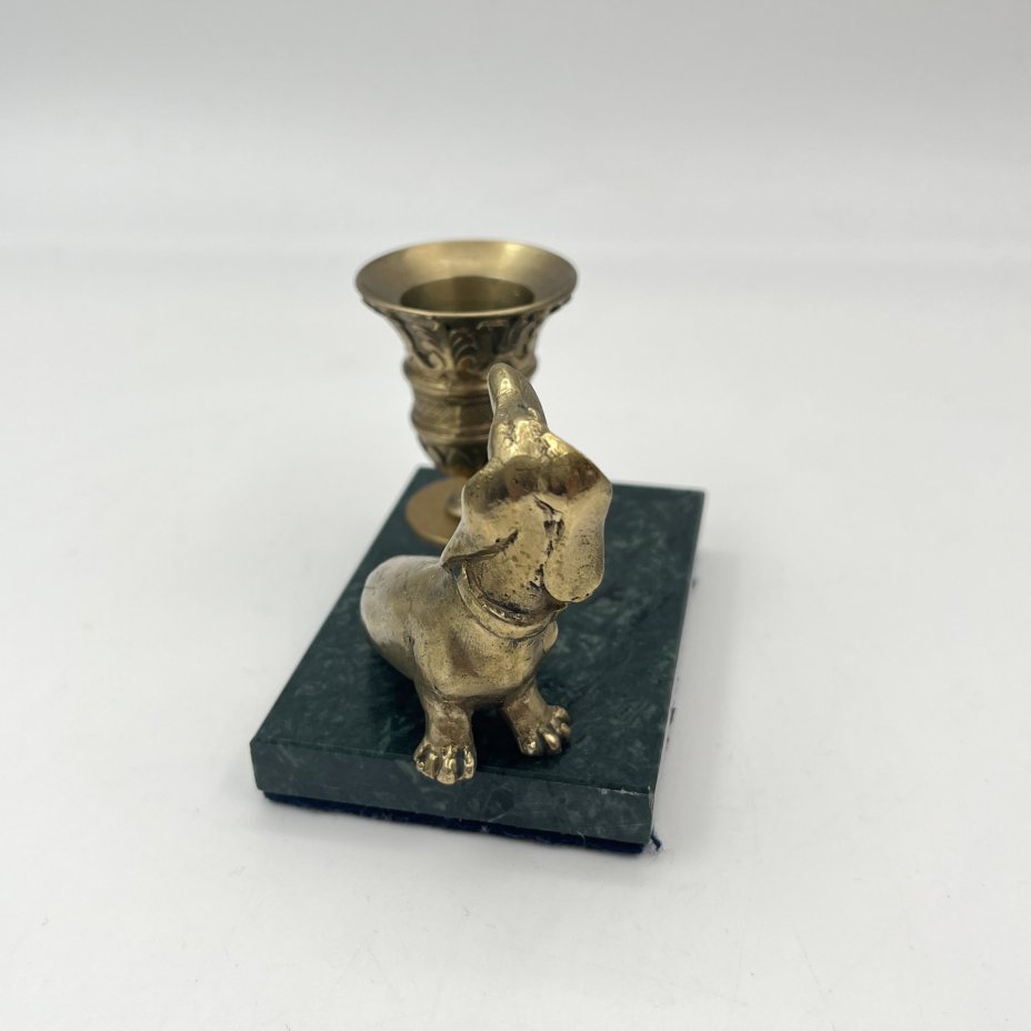 Подсвечник настольный "Такса" (на одну свечу)