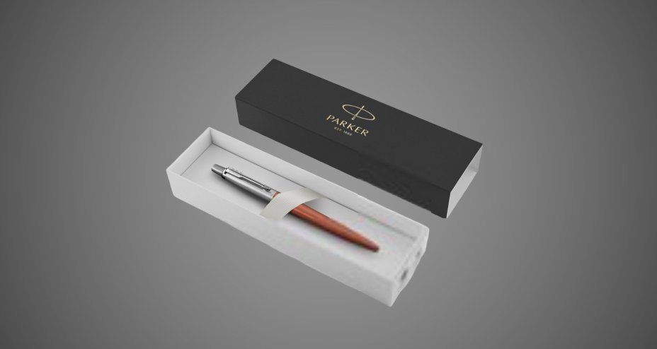 Шариковая ручка Parker Jotter Essential, Chelsea Orange CT, стержень: Mblue