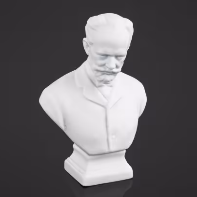 Бюст "Петр Ильич Чайковский", Ленинградский фарфоровый завод (ЛФЗ)