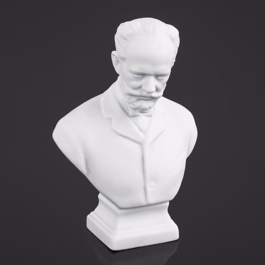 Бюст "Петр Ильич Чайковский", Ленинградский фарфоровый завод (ЛФЗ)