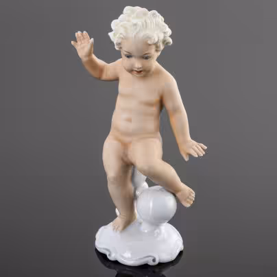 Статуэтка "Путти с мячом", Schaubach-Kunst