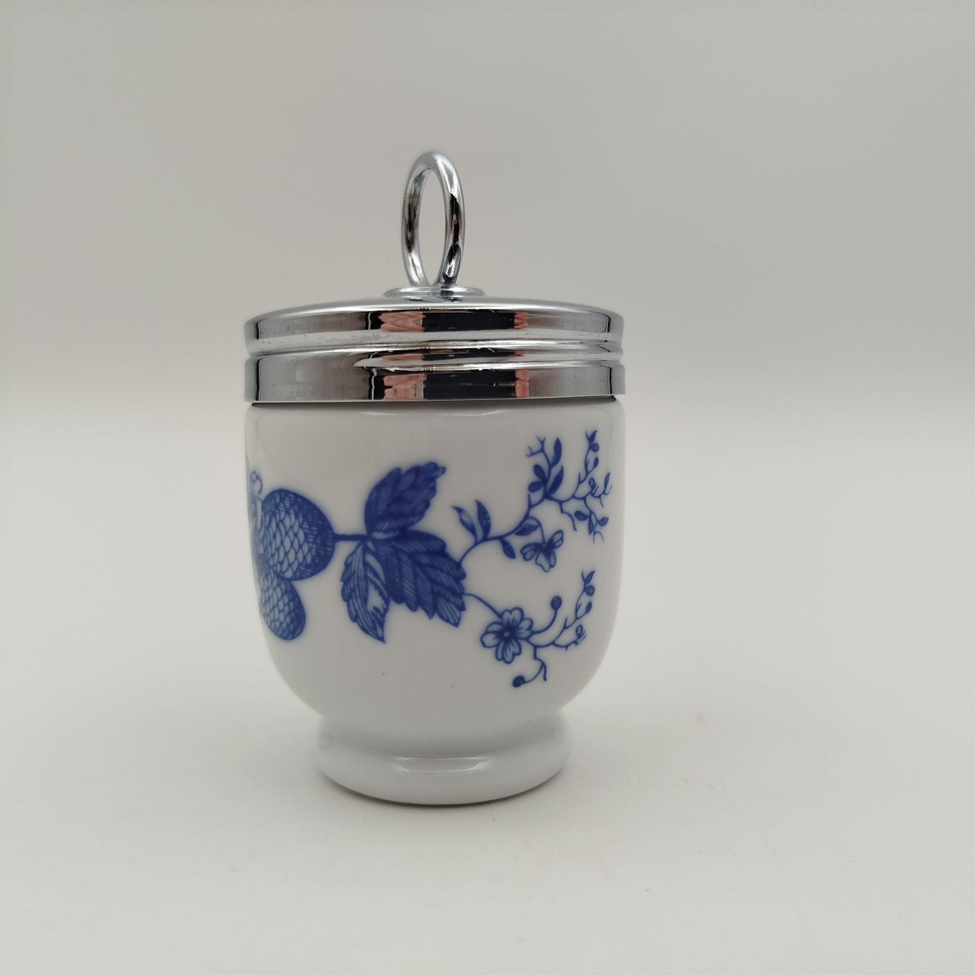 Кодлер с цветочным декором, фарфор, деколь, металл, Royal Worcester, Royal Worcester