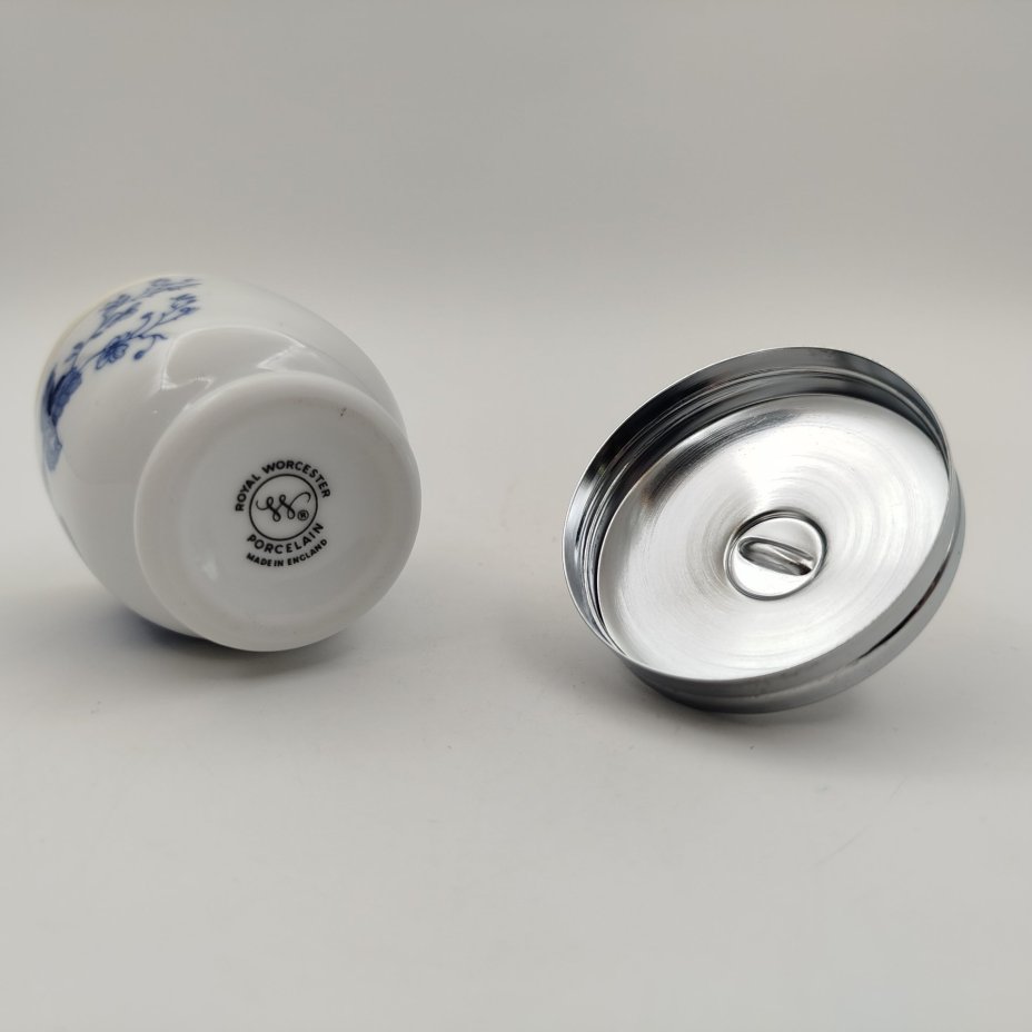 Кодлер с цветочным декором, фарфор, деколь, металл, Royal Worcester, Royal Worcester