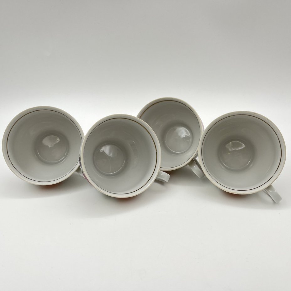 Сервиз чайно-кофейный "Мейсенский букет" на 4 персоны (17 предметов), фарфор, деколь, золочение, Graf Von Henneberg Porzellan, 1777 Jlmenau, ГДР, 1977-1990 гг.