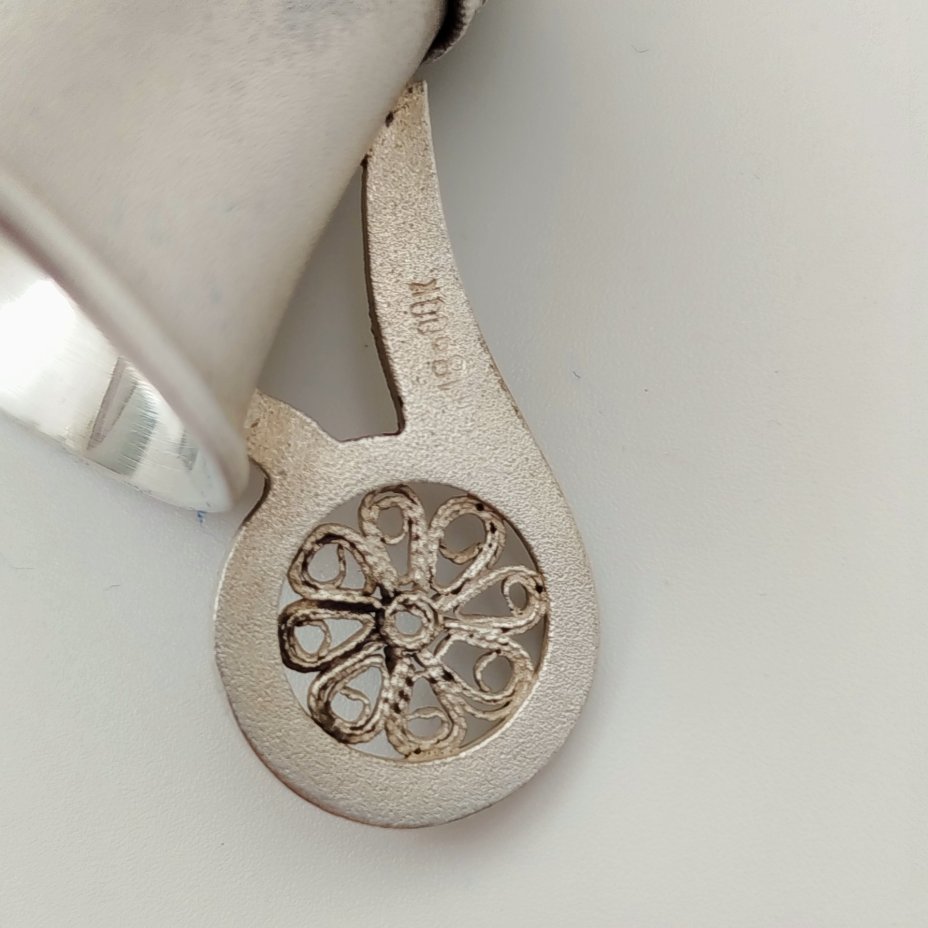 Пара кофейная, украшенная ажурным декором