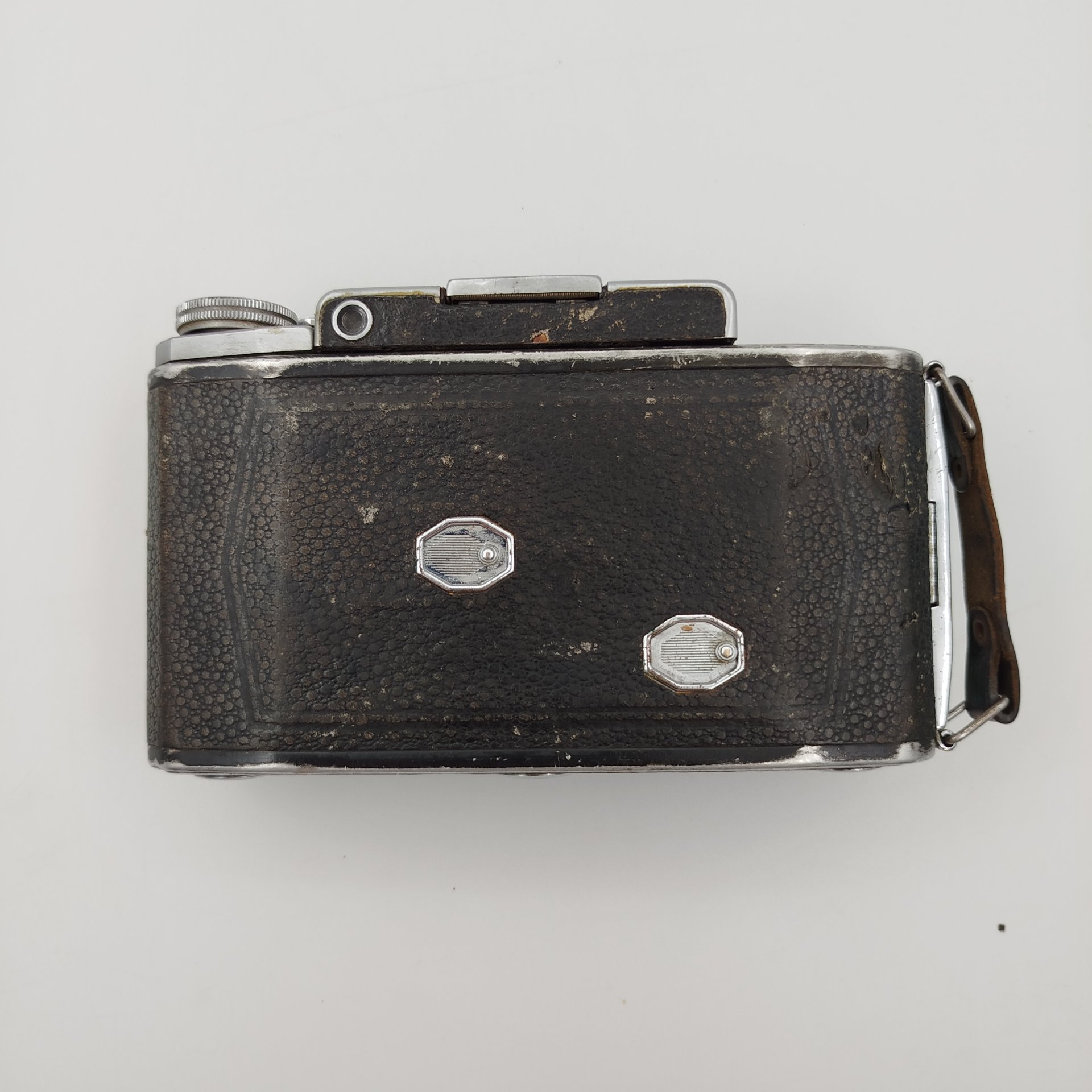 Фотоаппарат "Москва-4" с объективом "Индустар-23" в оригинальном кофре, металл, пластик, кожа, стекло, Красногорский механический завод (КМЗ), СССР, 1955-1958 гг.