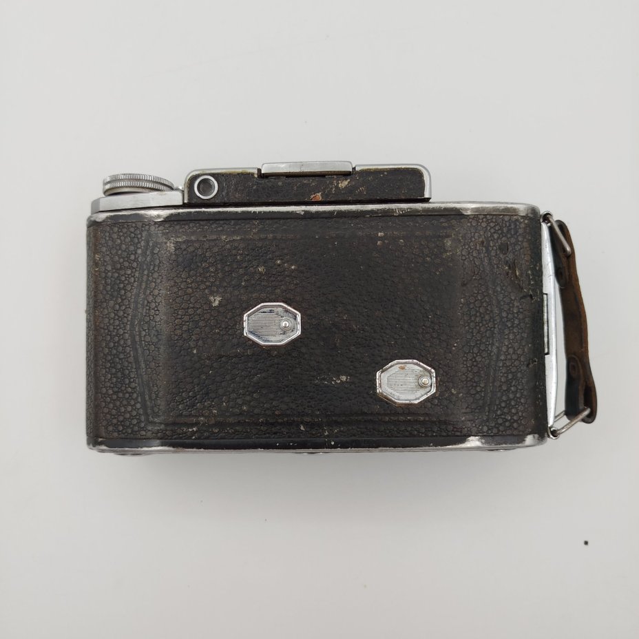 Фотоаппарат "Москва-4" с объективом "Индустар-23" в оригинальном кофре, металл, пластик, кожа, стекло, Красногорский механический завод (КМЗ), СССР, 1955-1958 гг.