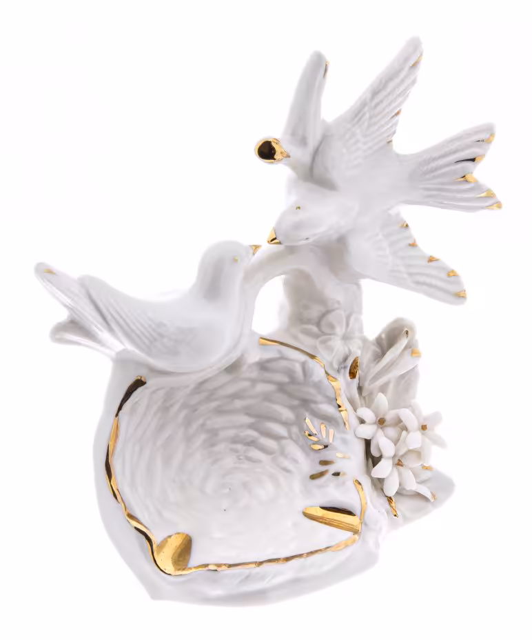 Статуэтка "Два голубя", фарфор, мануфактура "Capodimonte" , Италия, 2000-2015 гг., Capodimonte (Каподимонте)