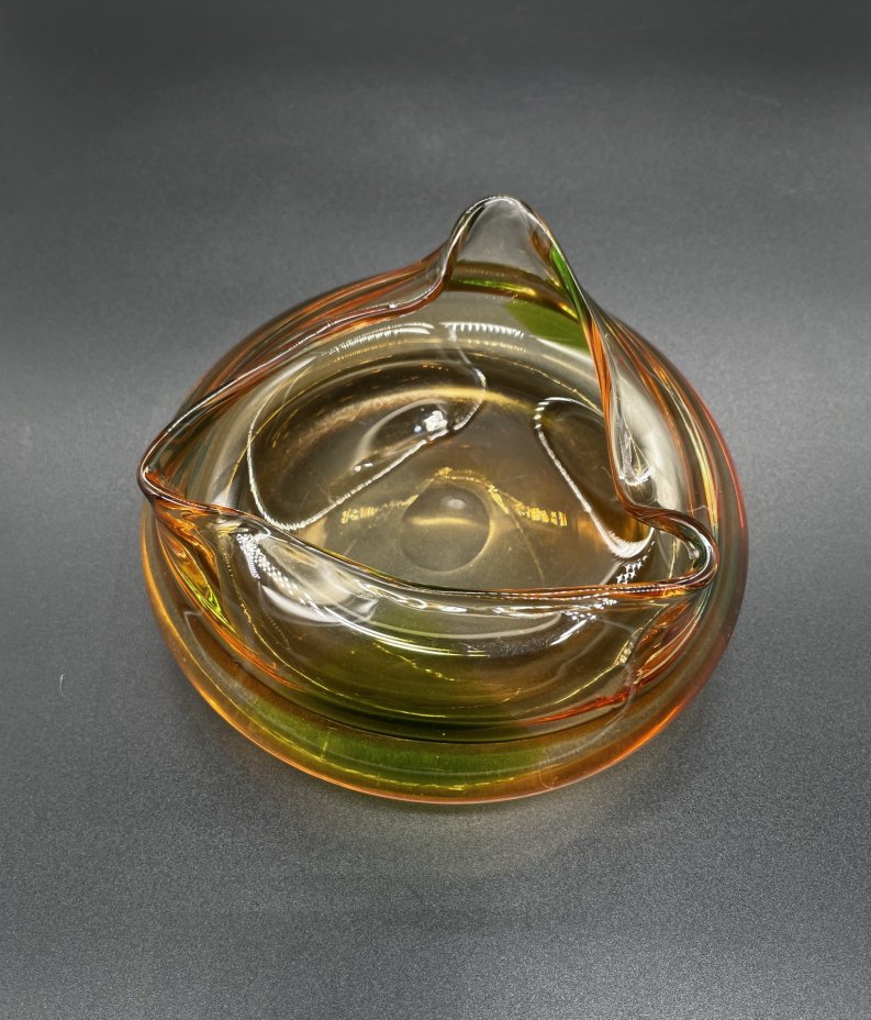 Пепельница из разноцветного стекла, Чехословакия, 1970-1990 гг.