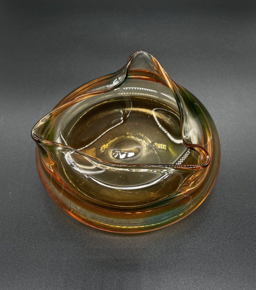 Пепельница из разноцветного стекла, Чехословакия, 1970-1990 гг.