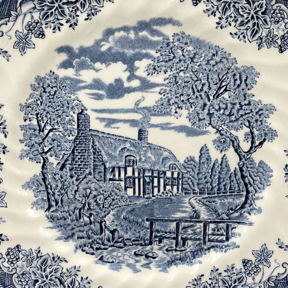 Набор обеденных тарелок с английским сельским пейзажем на 7 персон, Churchill