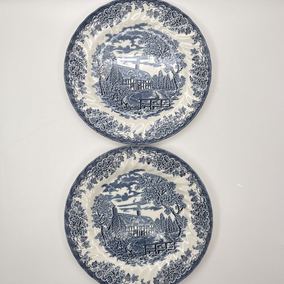 Набор обеденных тарелок с английским сельским пейзажем на 7 персон, Churchill