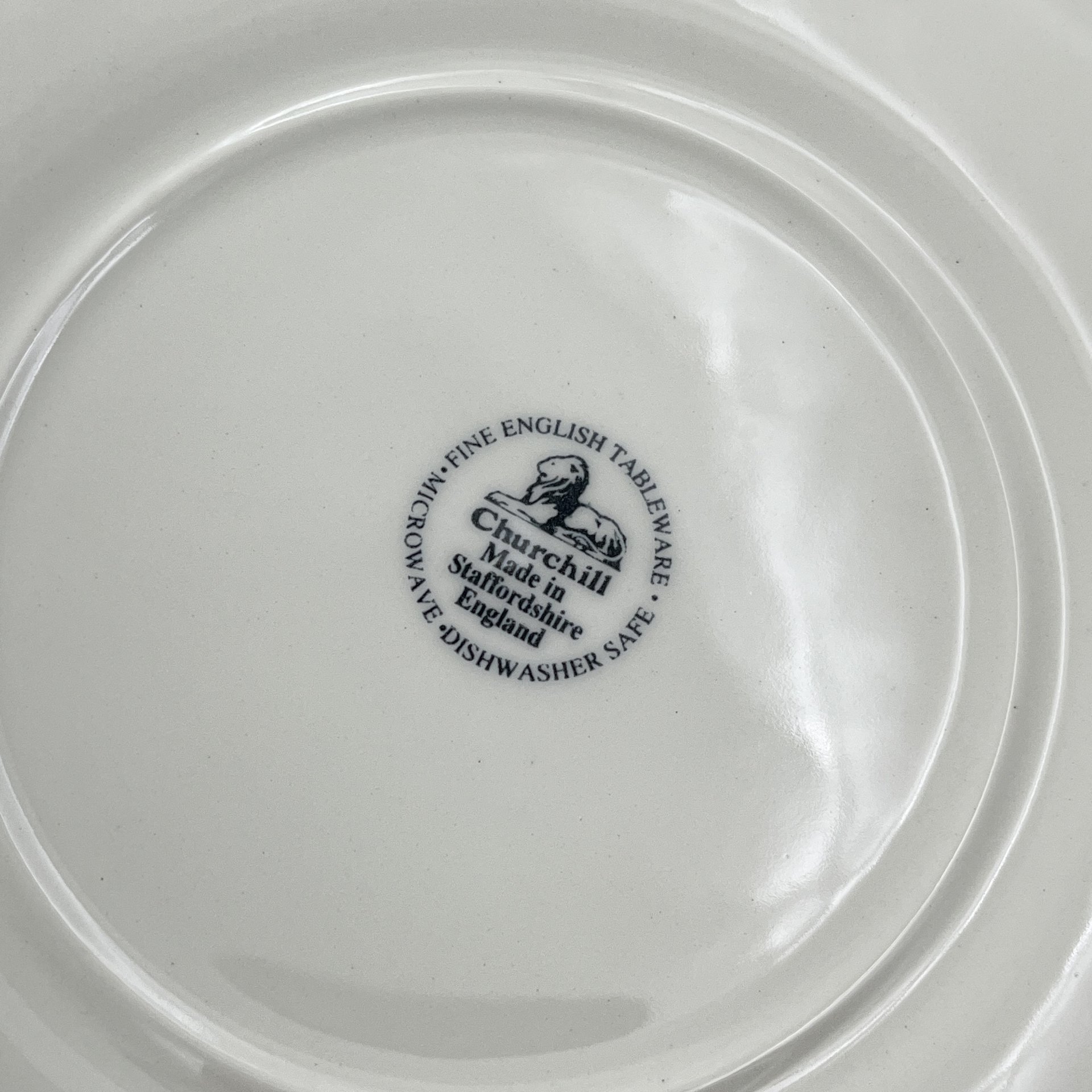 Набор обеденных тарелок с английским сельским пейзажем на 7 персон, Churchill, фаянс, деколь, Великобритания, 1990-2010 гг.