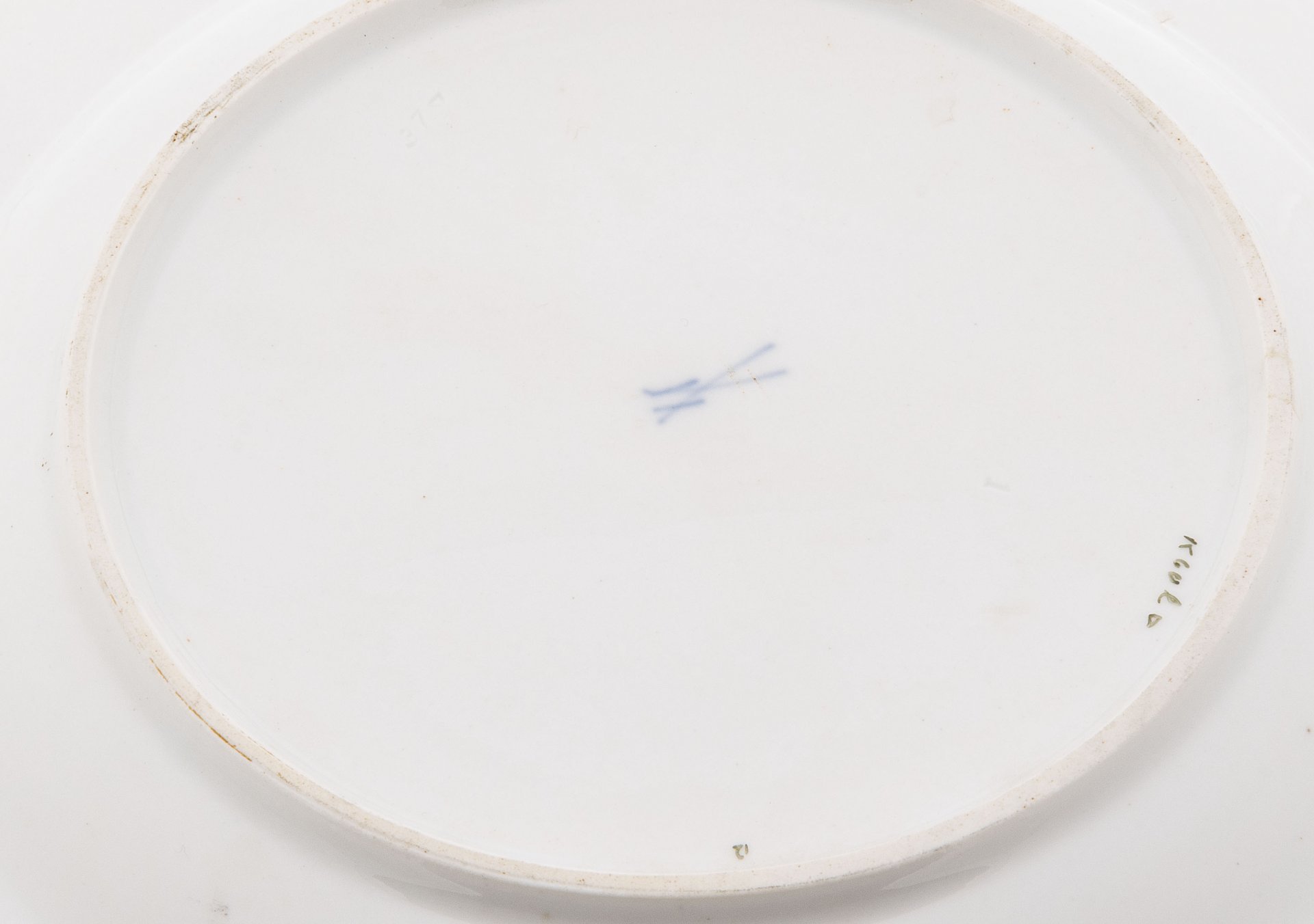 Тарелка обеденная "Роза", фарфор, роспись, мануфактура "Мейсен" (Meissen), Германия, 1945-1950 гг., Meissen (Мейсенский фарфор)