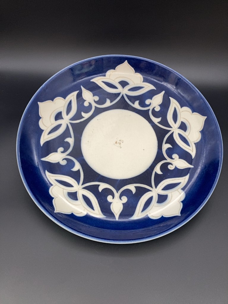 Поднос с восточным узором, фарфор, Ташкентский фарфоровый завод, 1970-1990 гг.
