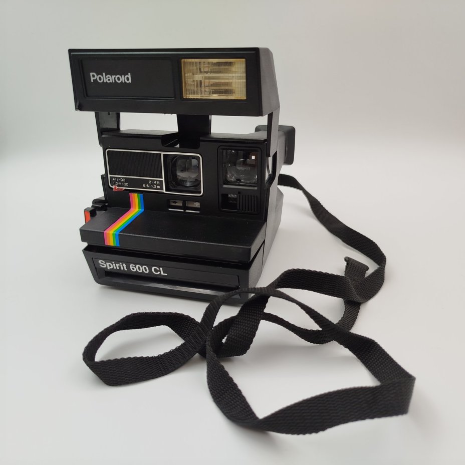 Фотоаппарат "Polaroid Spirit 600 CL" в оригинальной коробке, пластик, стекло, картон, Polaroid, Великобритания, 1990-2000 гг.