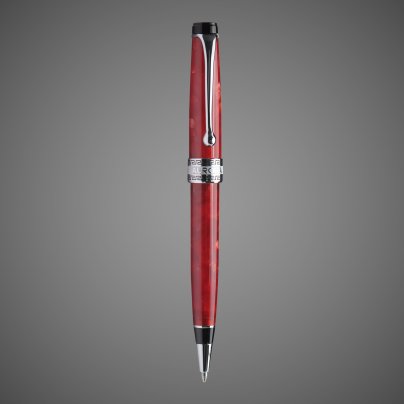 Шариковая ручка Aurora Optima Auroloide Red CT стержень: M, цвет чернил: blue, в подарочной коробке, Лаки и смолы: смола, хром