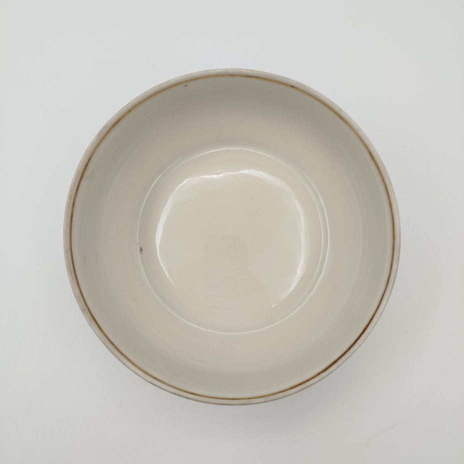 Капельник (салатник) "Золотая вязь" на изумрудном фоне, фарфор, крытье, золочение, Барановский фарфоровый завод, СССР, 1950-1960 гг.