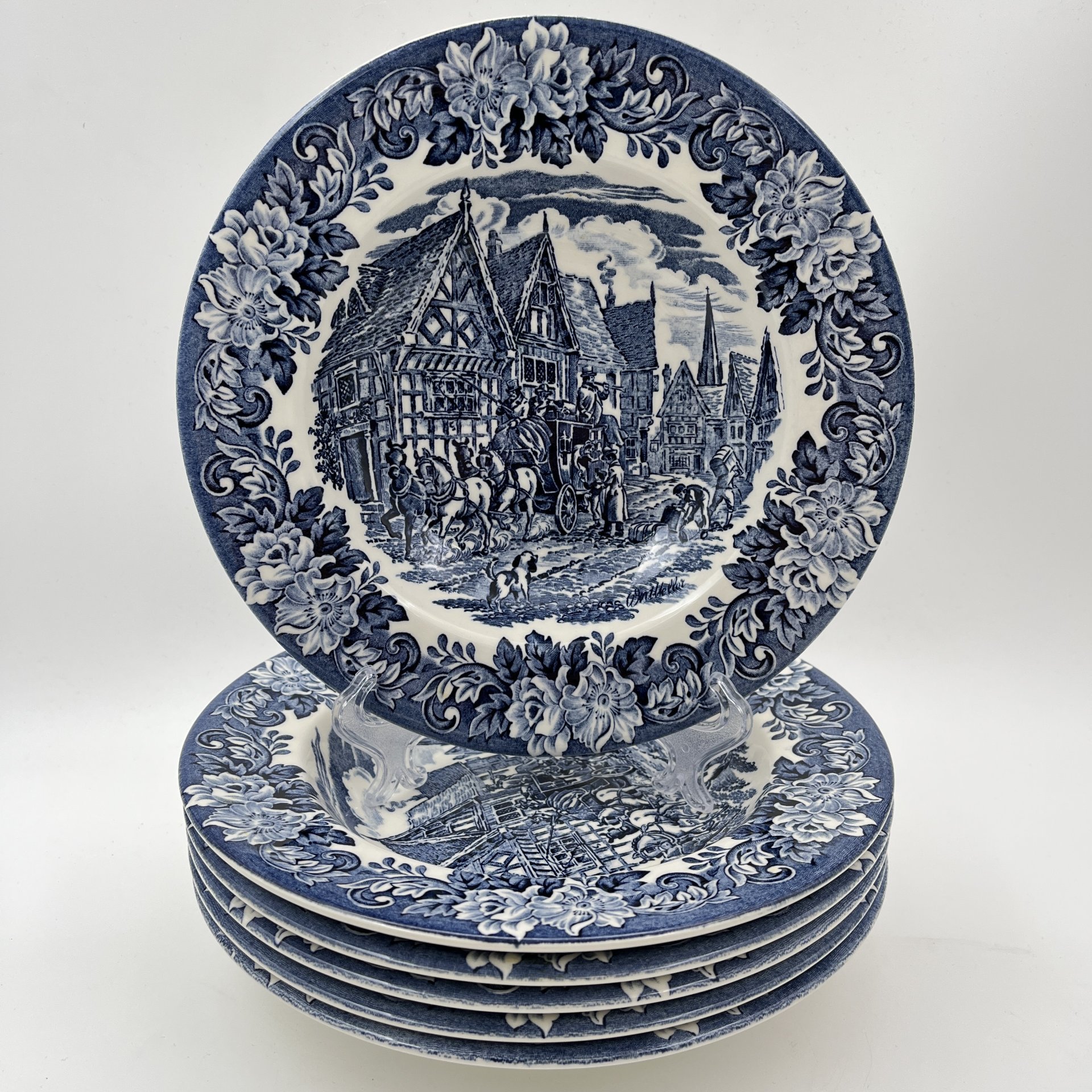 Набор из 6-ти суповых тарелок, серия "Диккенс", English Ironstone Tableware (EIT)