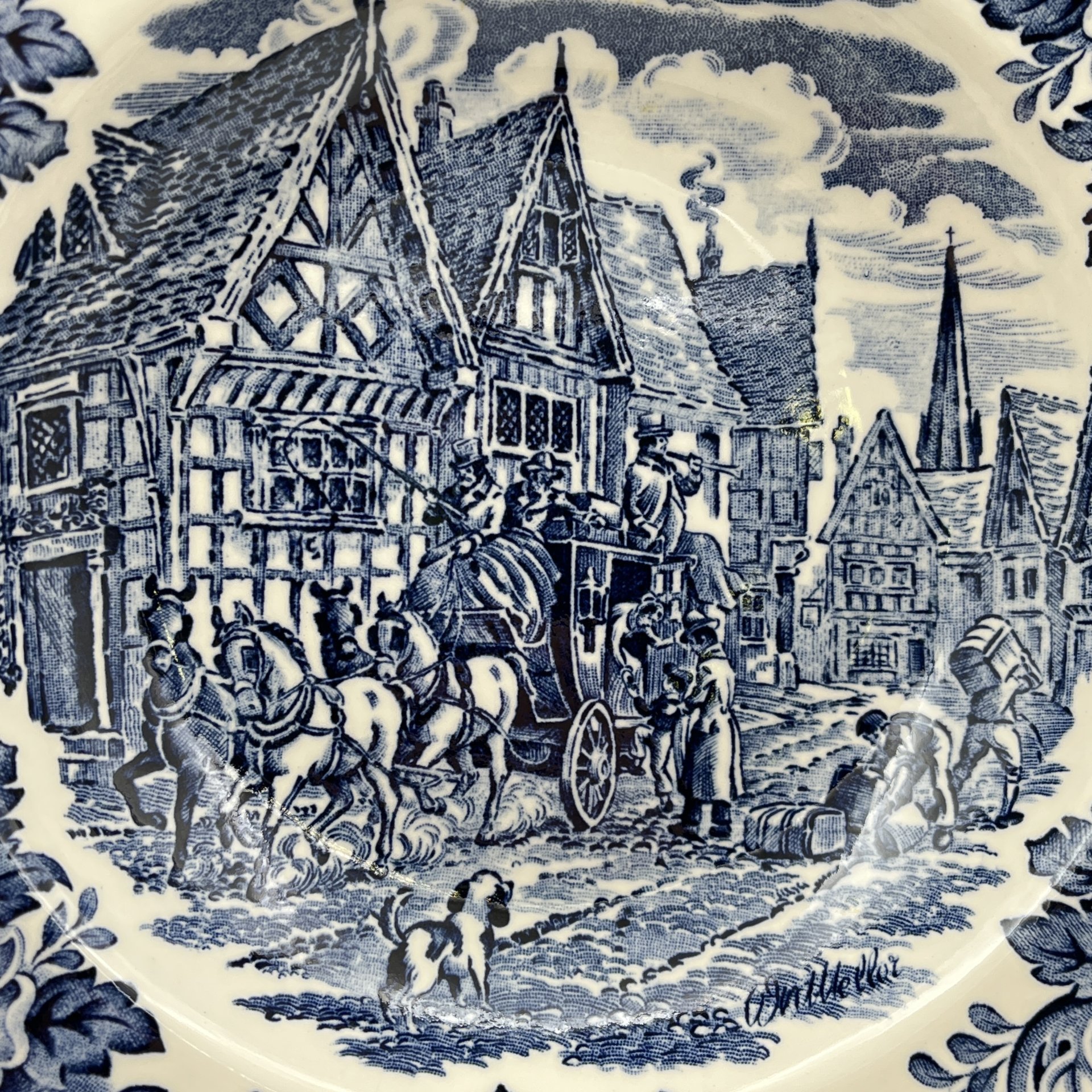 Набор из 6-ти суповых тарелок, серия "Диккенс", English Ironstone Tableware (EIT)