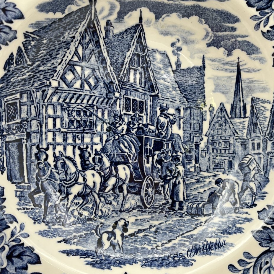 Набор из 6-ти суповых тарелок, серия "Диккенс", English Ironstone Tableware (EIT)