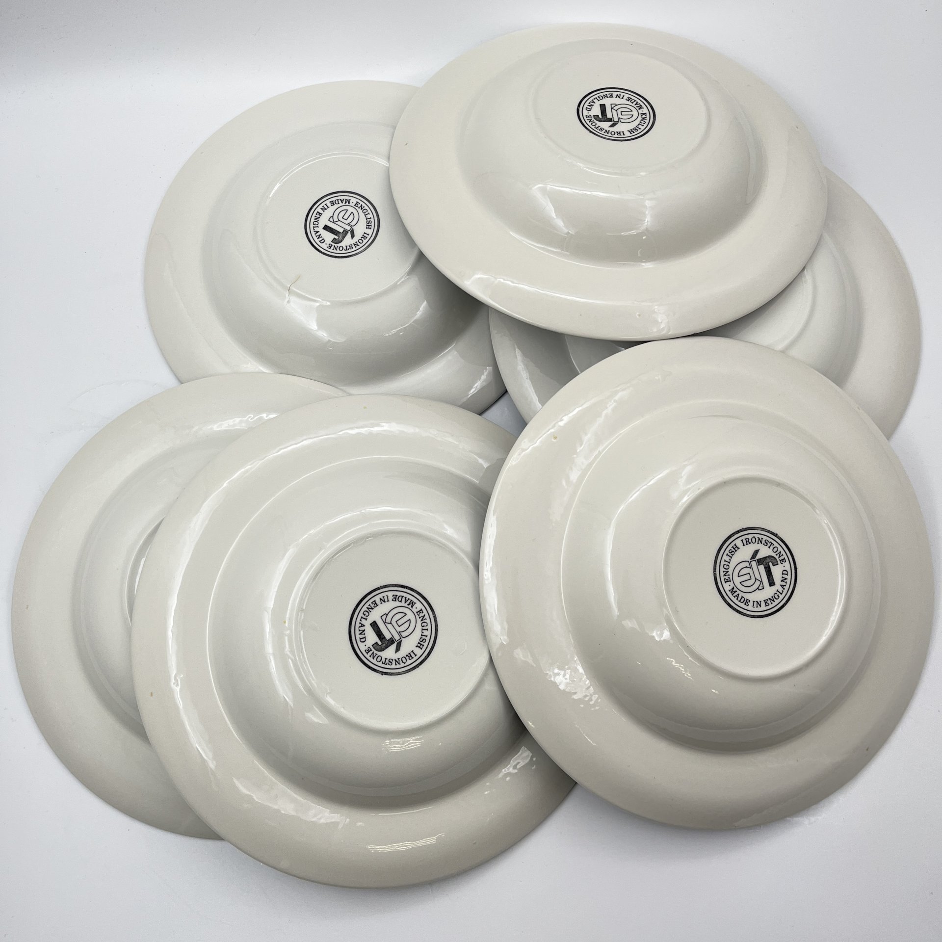 Набор из 6-ти суповых тарелок, серия "Диккенс", English Ironstone Tableware (EIT)