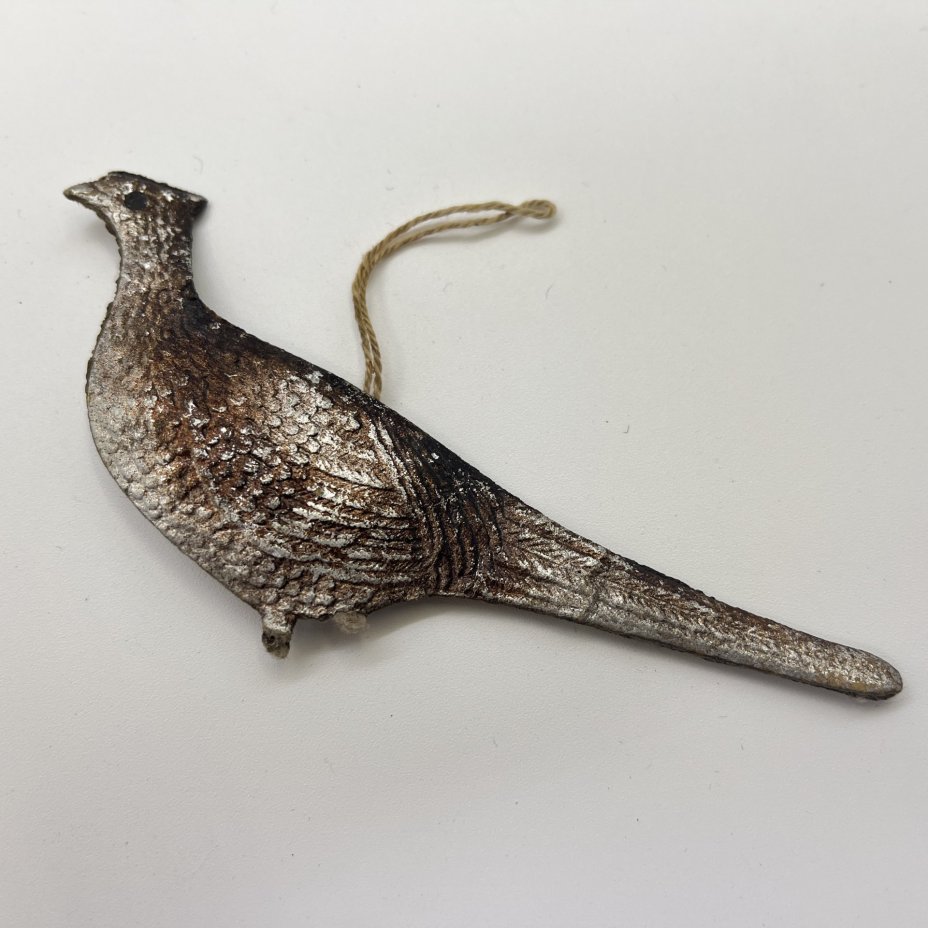 Набор из 5-ти винтажных ёлочных игрушек различных форм и расцветок, картон, штамповка, аэрография