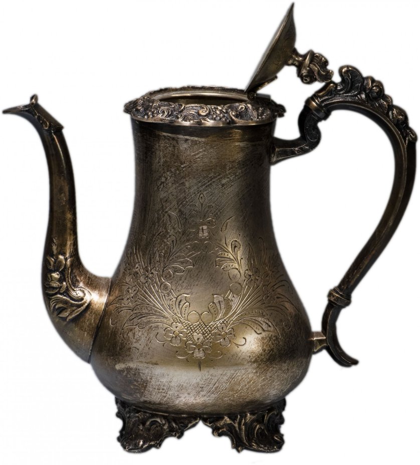 Сервиз кофейный, никель с посеребрением, Западная Европа, 1940-1980 гг.