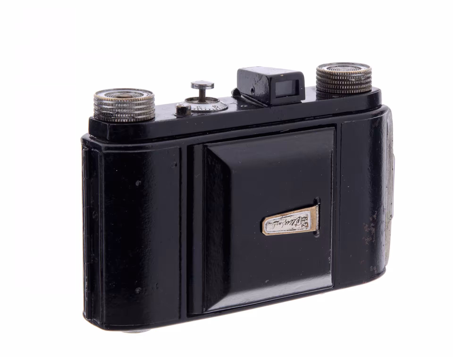 Складной шкальный фотоаппарат "Welta Weltix" с объективом Steinheil Munchen Cassar 1:2.9 f=5 cm, металл, компания Welta, Германия, 1935-1960 гг., Welta