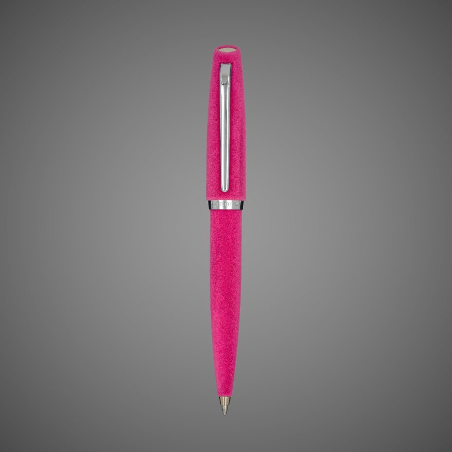 Шариковая ручка Aurora Style Velvet Pink CT, в подарочной коробке, Материал ткани: бархат, велюр, хром