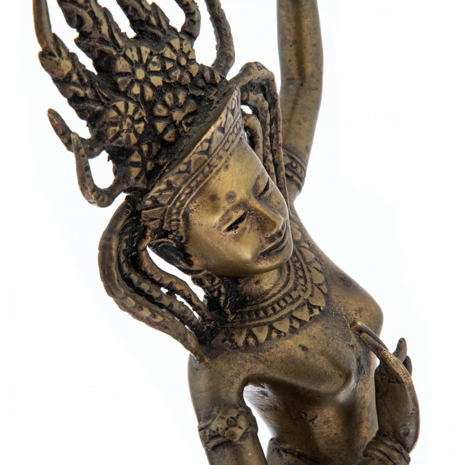 Статуэтка "Танцовщица", бронза, дерево, литье, Азия, 1970-1990 гг.