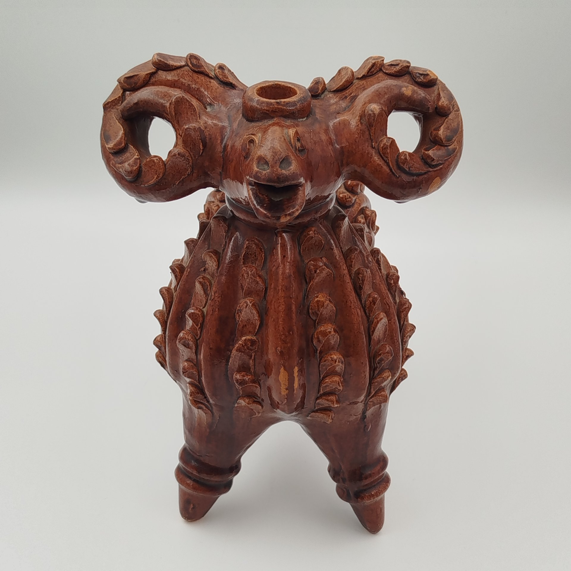 Сосуд зооморфный "Баран" (кувшин, лембик), керамика, Опошня, СССР, 1960-1970 гг.