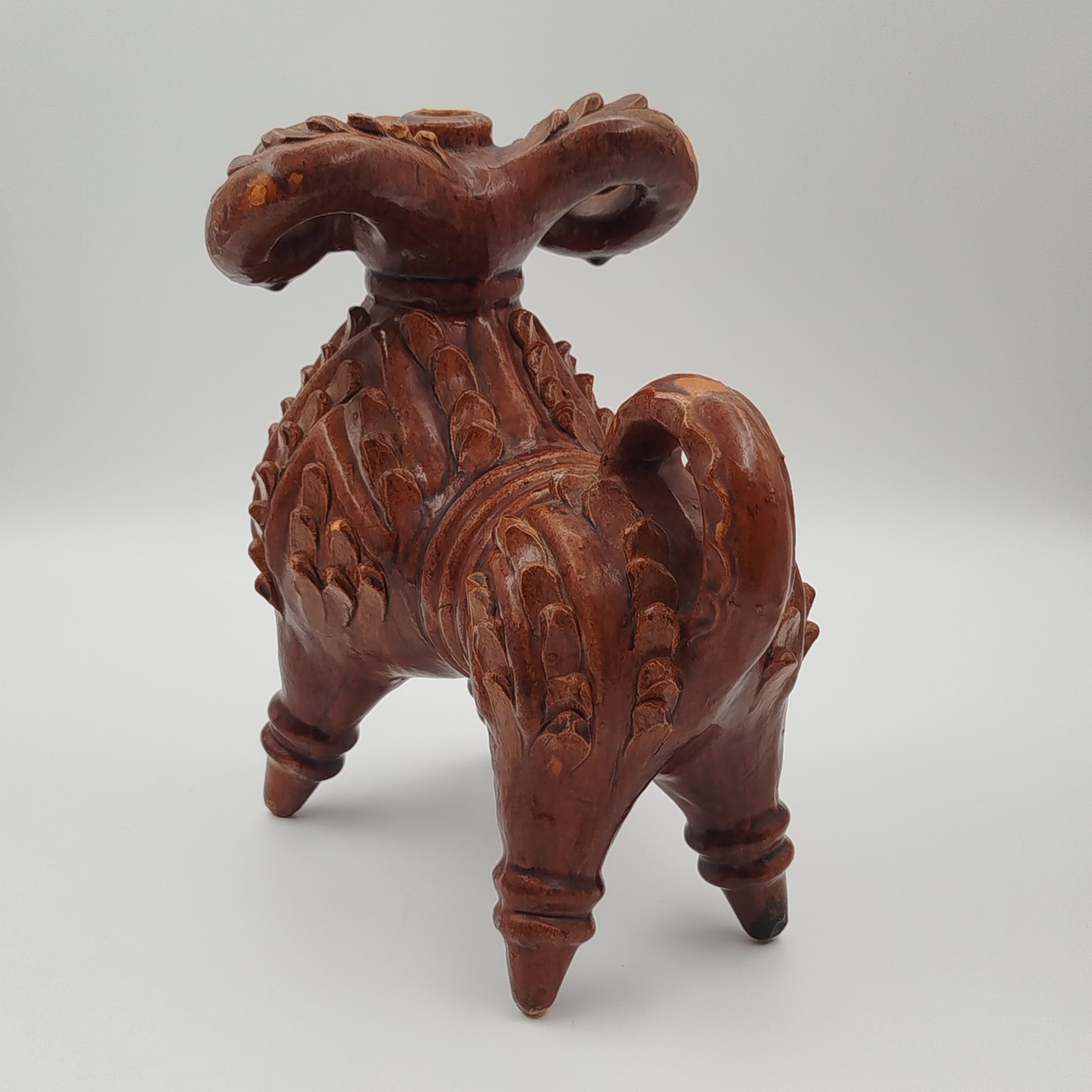 Сосуд зооморфный "Баран" (кувшин, лембик), керамика, Опошня, СССР, 1960-1970 гг.