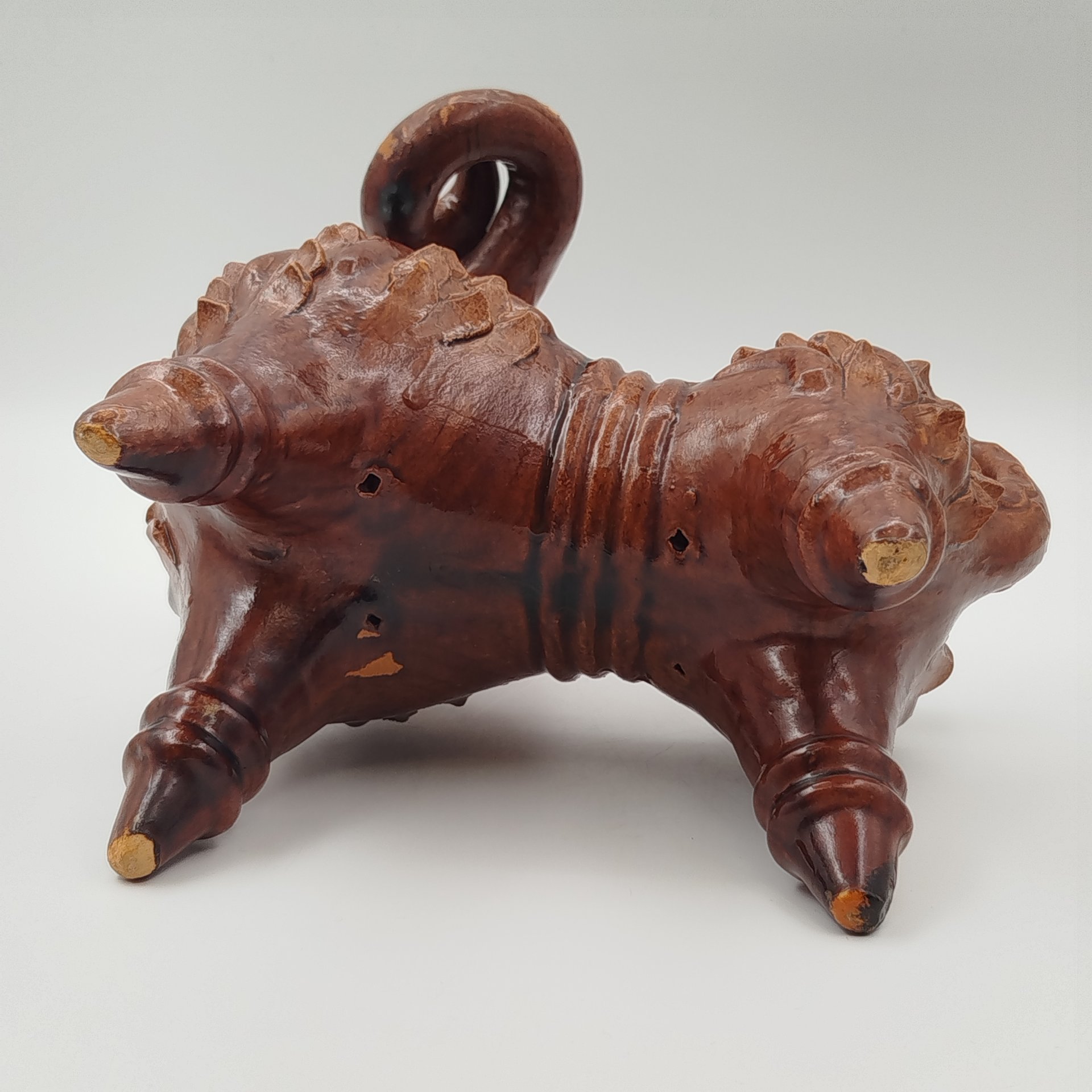 Сосуд зооморфный "Баран" (кувшин, лембик), керамика, Опошня, СССР, 1960-1970 гг.